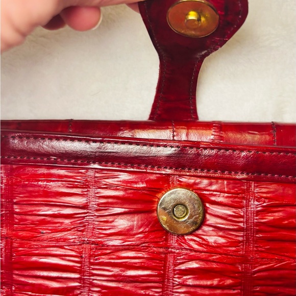 Eel Skin Vintage Wallet or Clutch in an Oxblood Red EUC - Picture 7 of 8